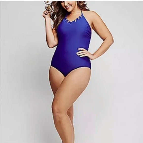 Swim by cacique royal blue one piece - Picture 1 of 7